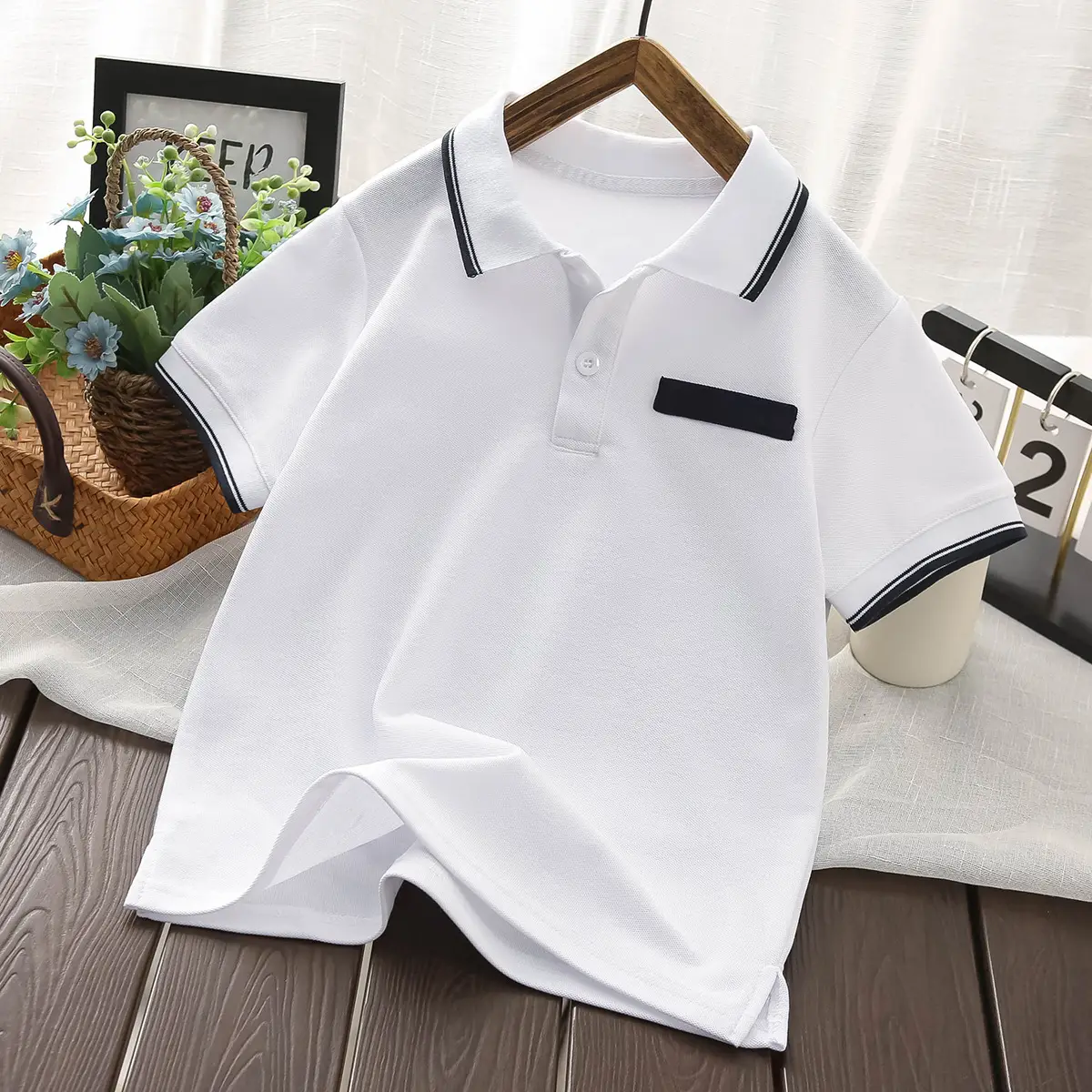 Boys Green Polo Shirt 2025 Summer New Kidsren — feature 6