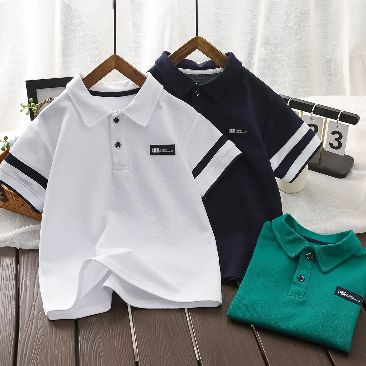 Boys Navy Polo Shirt 2025 Summer New Style - Image 4