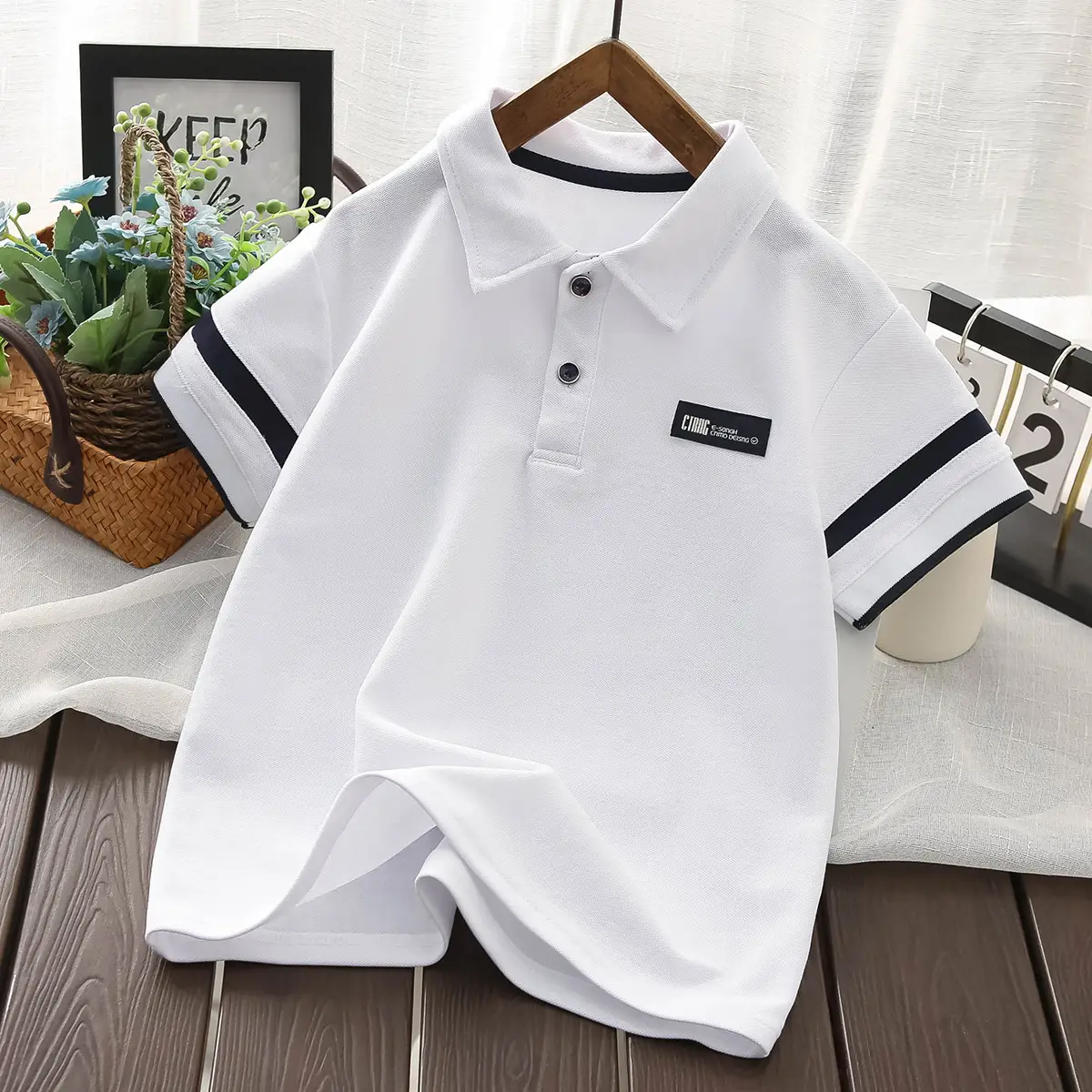Boys Navy Polo Shirt 2025 Summer New Style - Image 7