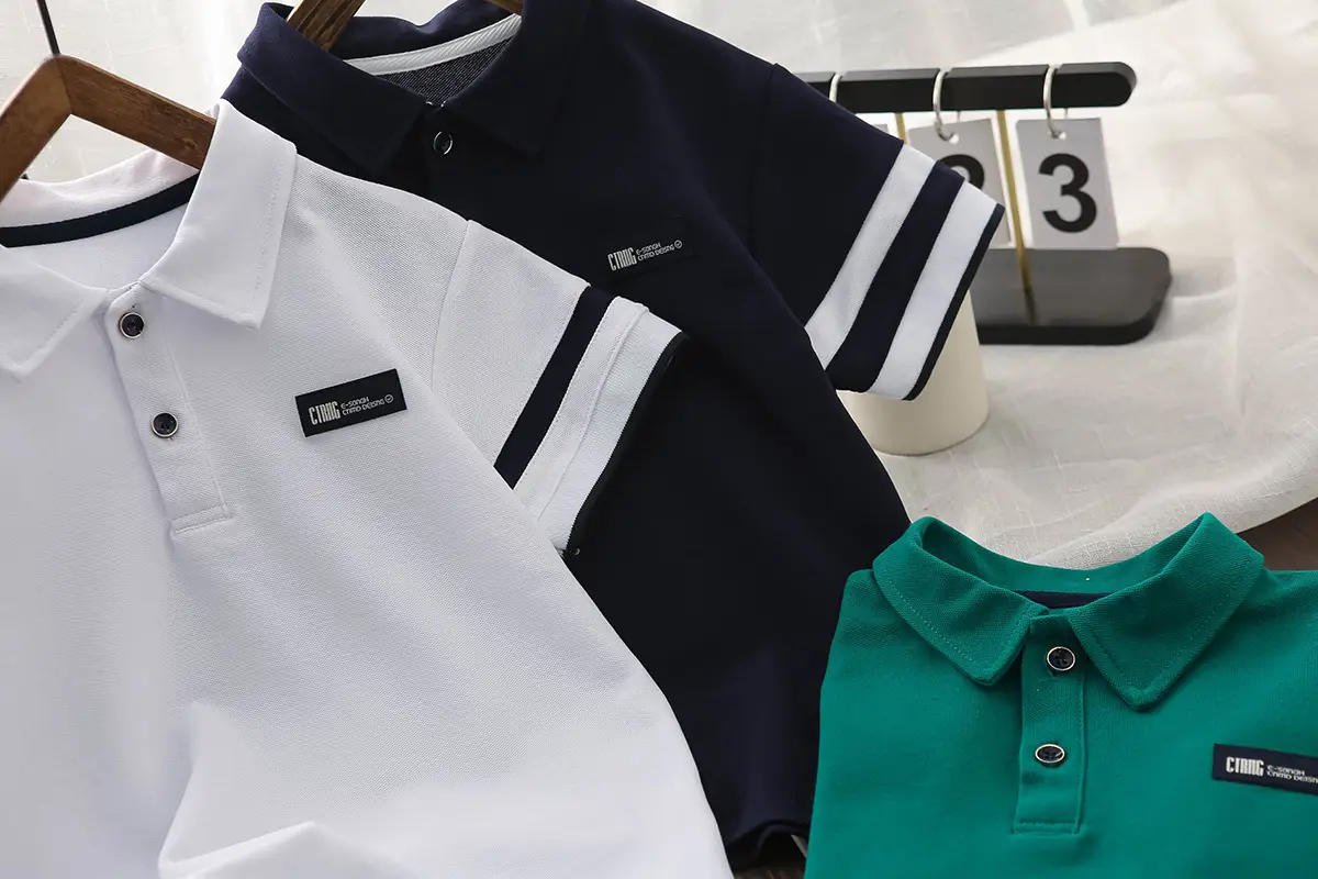 Boys Navy Polo Shirt 2025 Summer New Style — feature 2