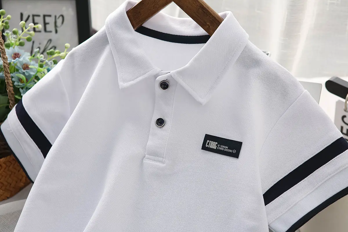 Boys Navy Polo Shirt 2025 Summer New Style — feature 7