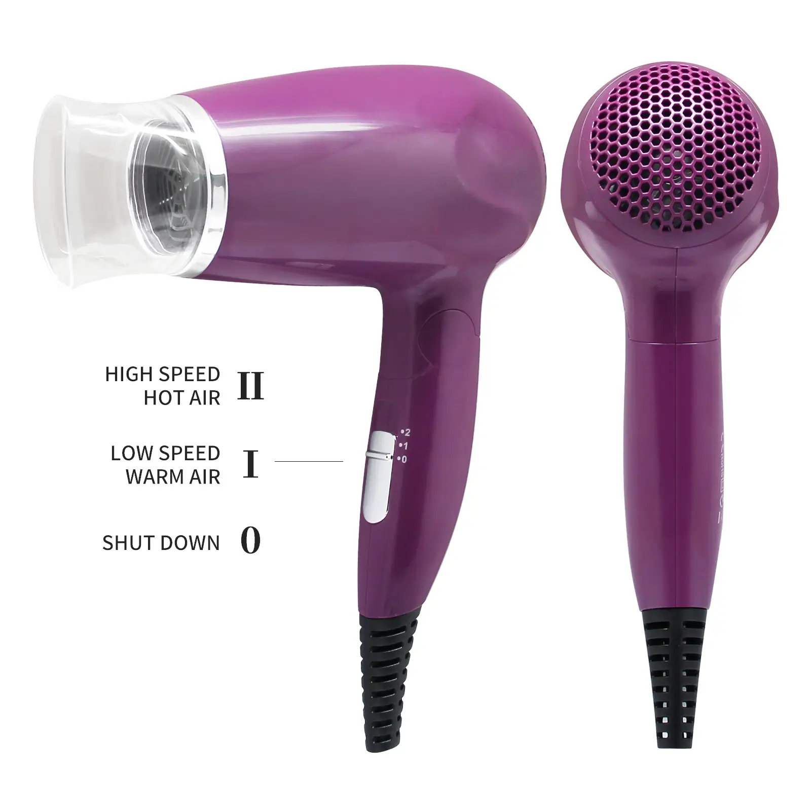 Purple Hair Dryer for Home Travel Use — feature 8