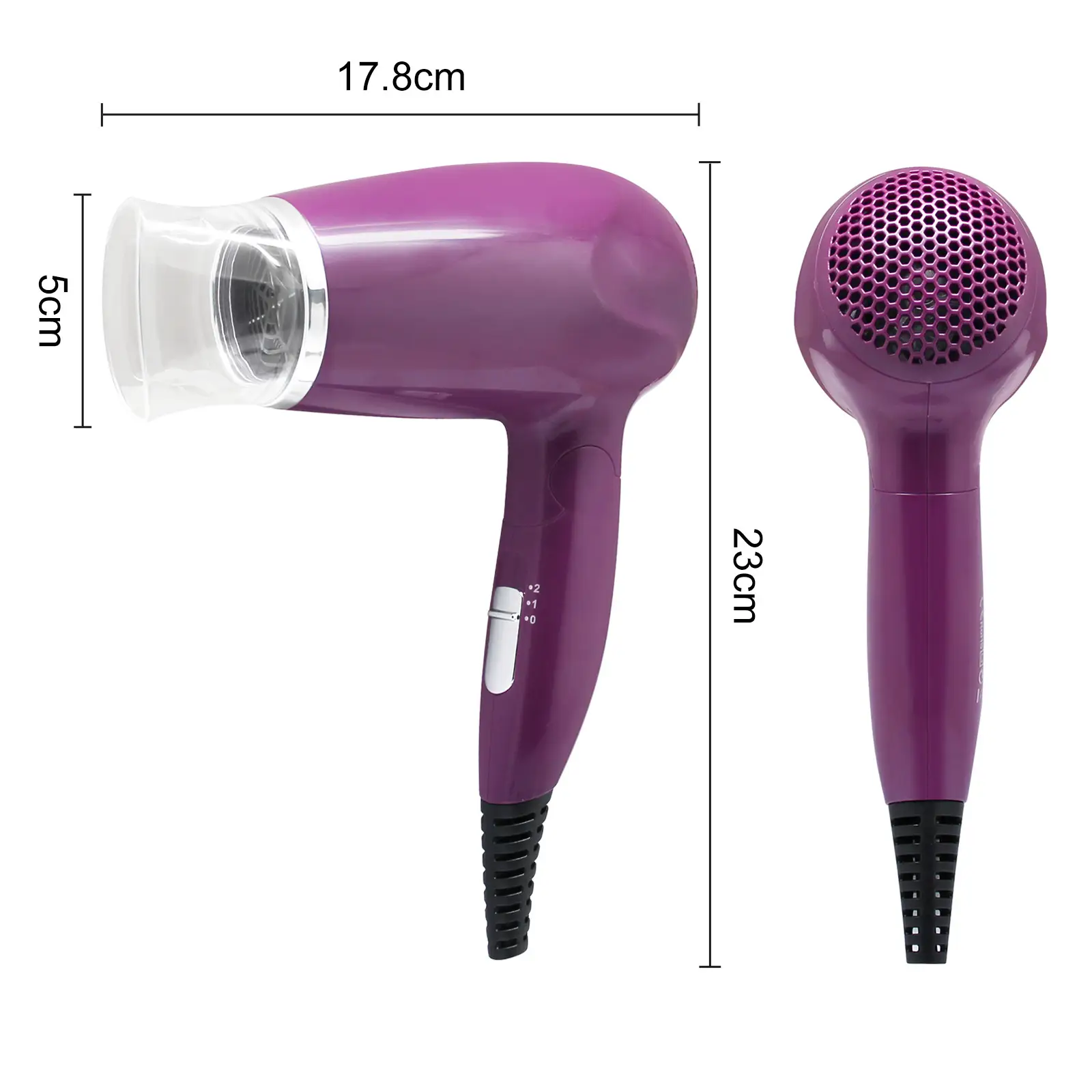 Purple Hair Dryer for Home Travel Use — feature 9