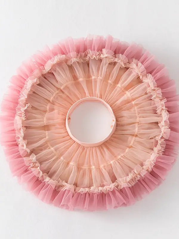 Princess Pink Ruffled Skirt for Girls One Year
