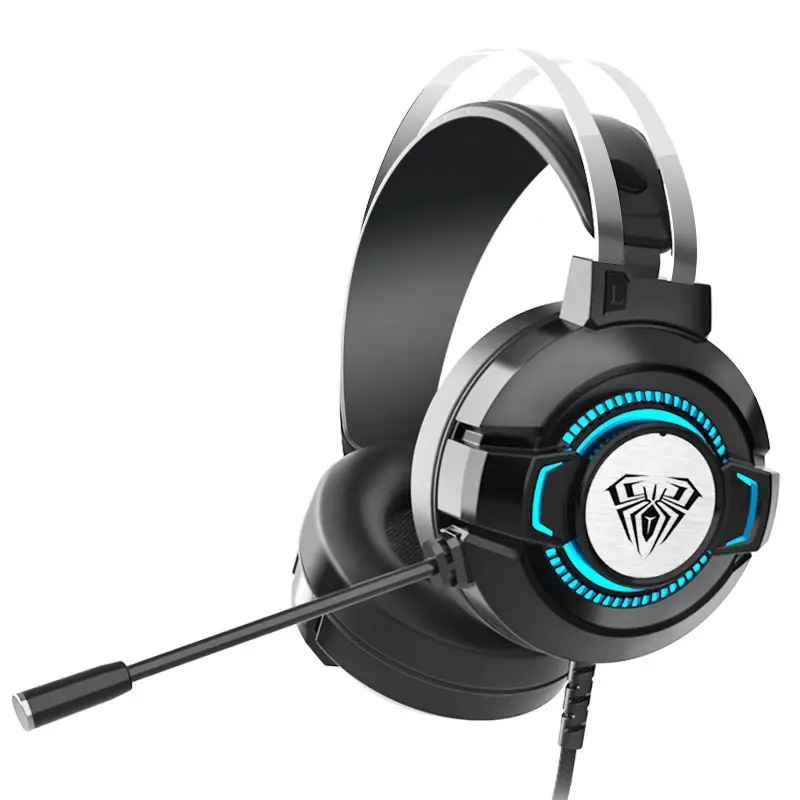 Gaming Headset Wolf Spider S602 Blue LED Light