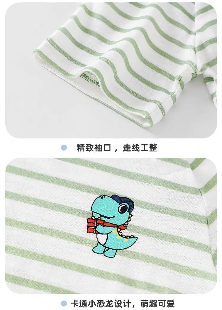 Baby Half-Sleeve T-Shirt Pure Cotton Summer for Boys — feature 9