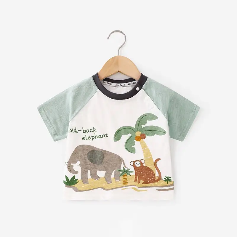 Baby Half-Sleeve T-Shirt Pure Cotton Summer for Boys - Image 4