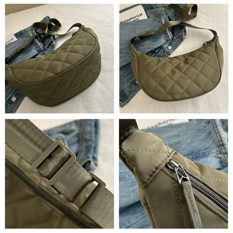 White Quilted Shoulder Bag for Women Large Capacity — feature 7