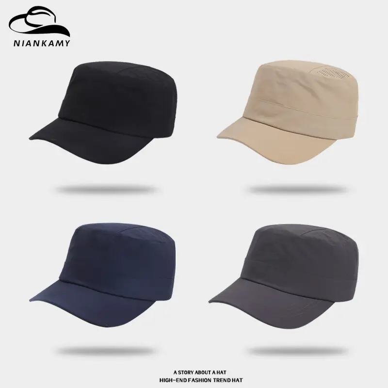 Women's Grey Mesh Sun Hat with Vent - Image 9