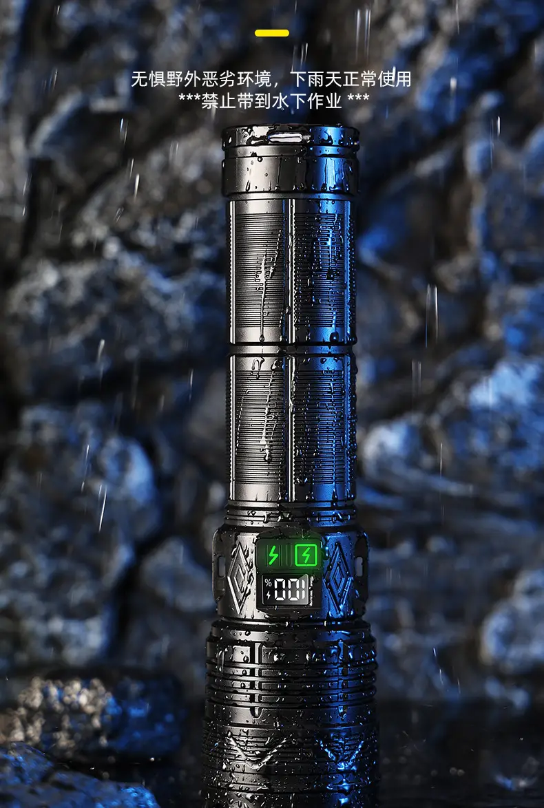 Super Bright Zoom Telescopic Flashlight with Red Blue Light — feature 15