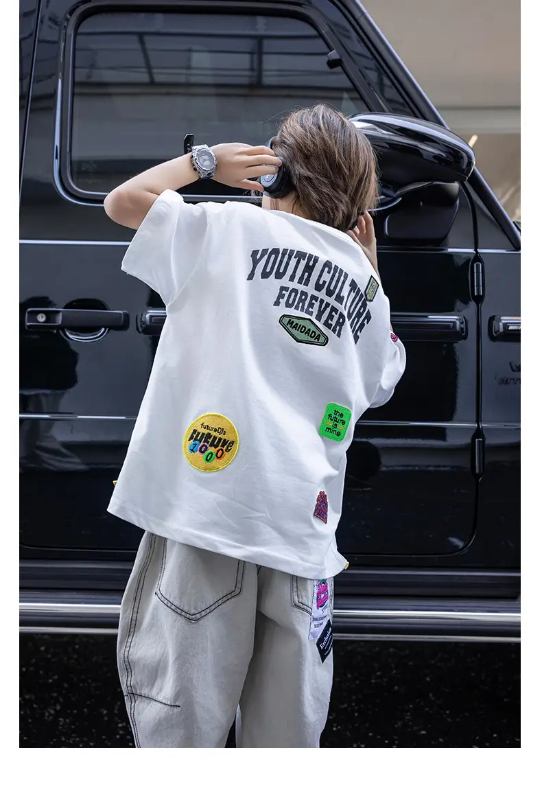2026 Boys T-Shirt White Heavy Duty Panda Yuan Yuan Cotton Summer — feature 31