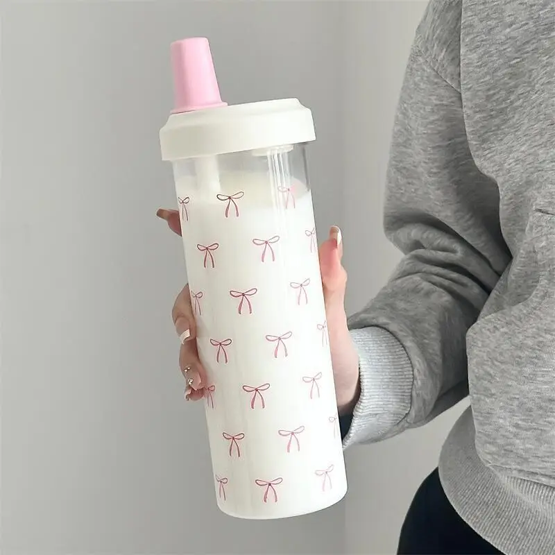 Pink Bow Water Cup with Straw for Girls — feature 7