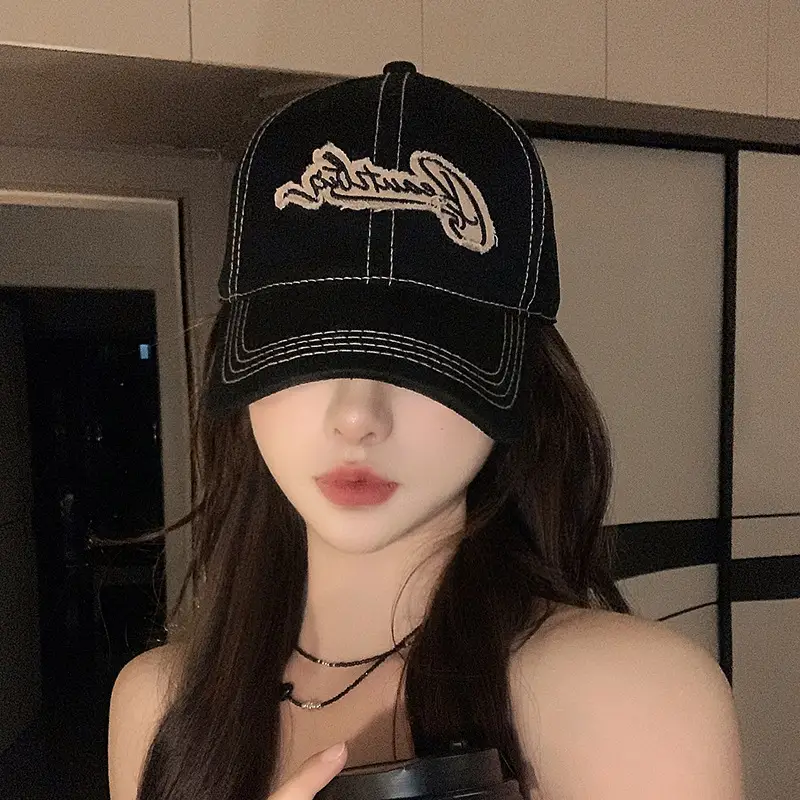 Women Summer Sunshade Korean Letter Embroidery Baseball Cap