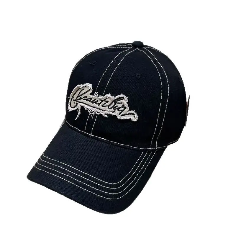 Women Summer Sunshade Korean Letter Embroidery Baseball Cap