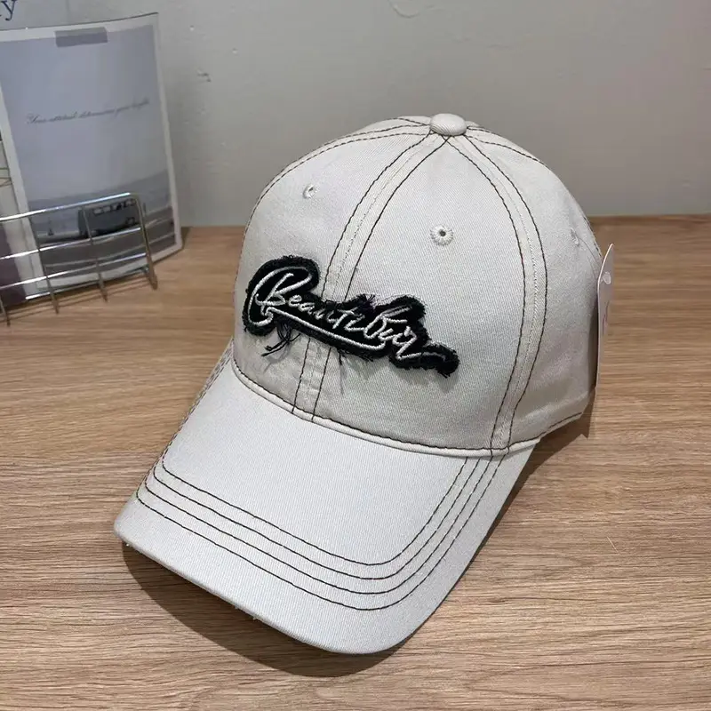 Women Summer Sunshade Korean Letter Embroidery Baseball Cap — feature 23