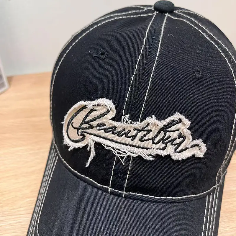 Women Summer Sunshade Korean Letter Embroidery Baseball Cap — feature 28