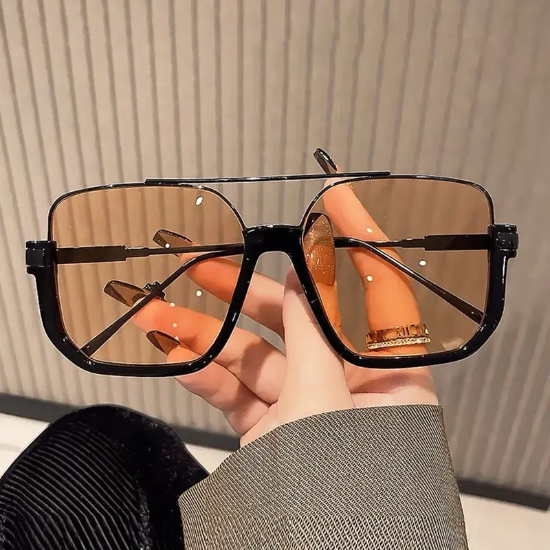 New Women's Large Frame Sunglasses with Pink Tinted Lens