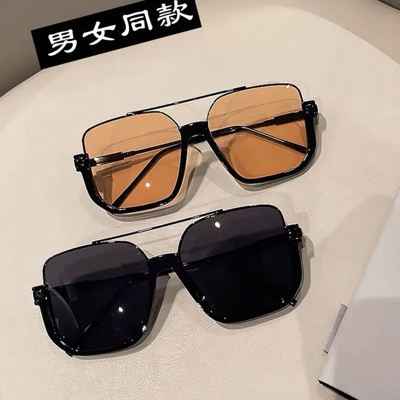 New Women's Large Frame Sunglasses with Pink Tinted Lens