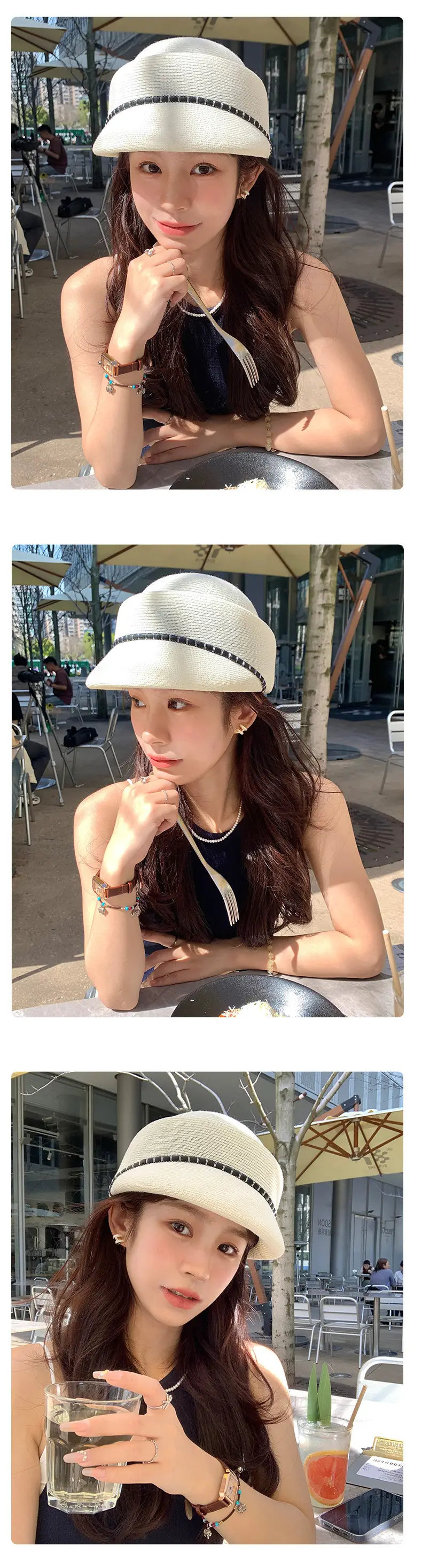 Women Equestrian Hat British Fashion Summer Outdoor Thin Breathable — feature 8