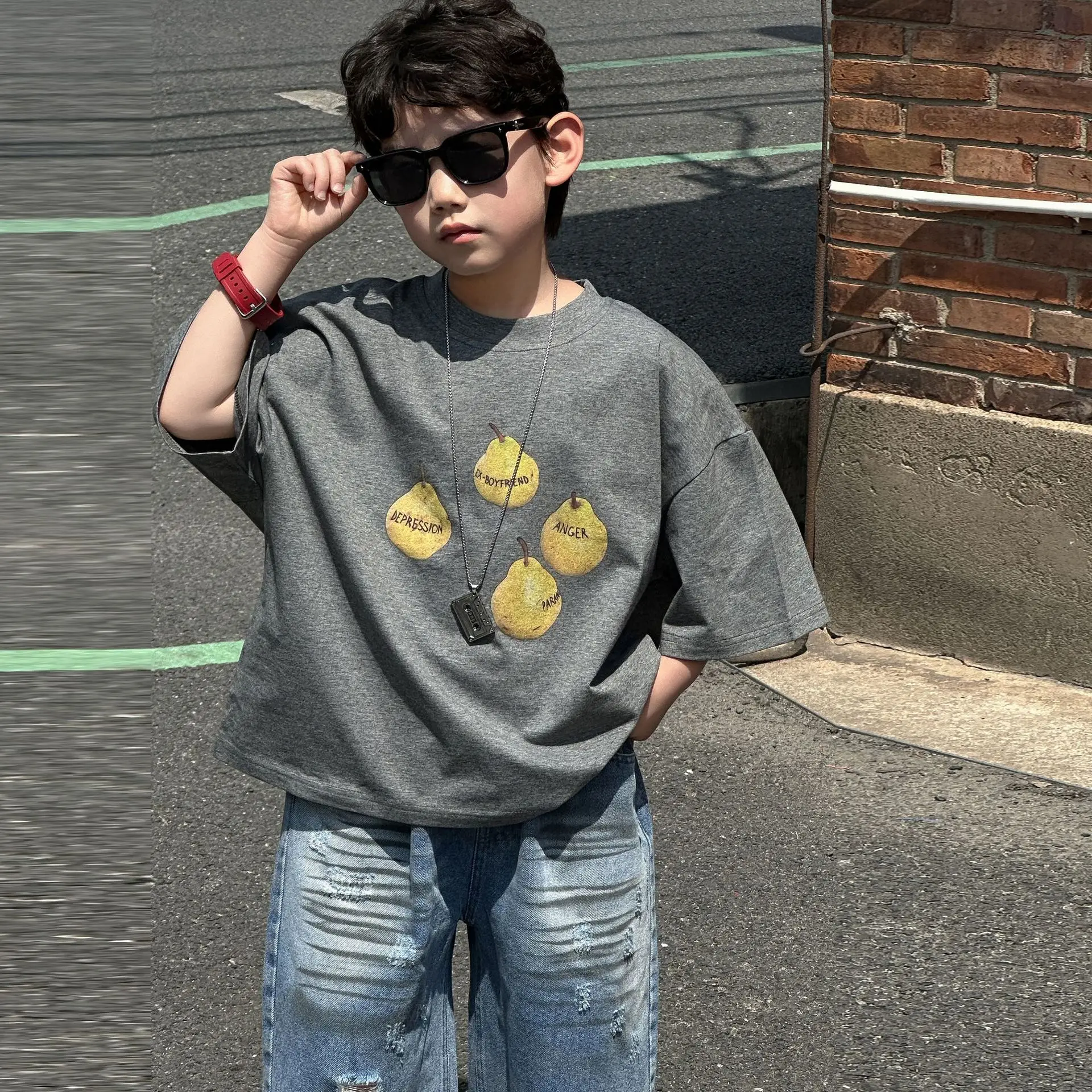 Boys Summer Cotton T-Shirt 2025 Short Sleeve Korean Style — feature 10