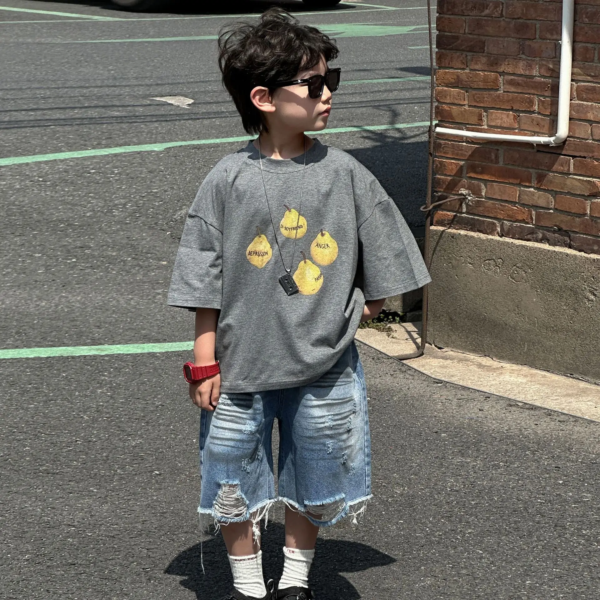 Boys Summer Cotton T-Shirt 2025 Short Sleeve Korean Style — feature 11