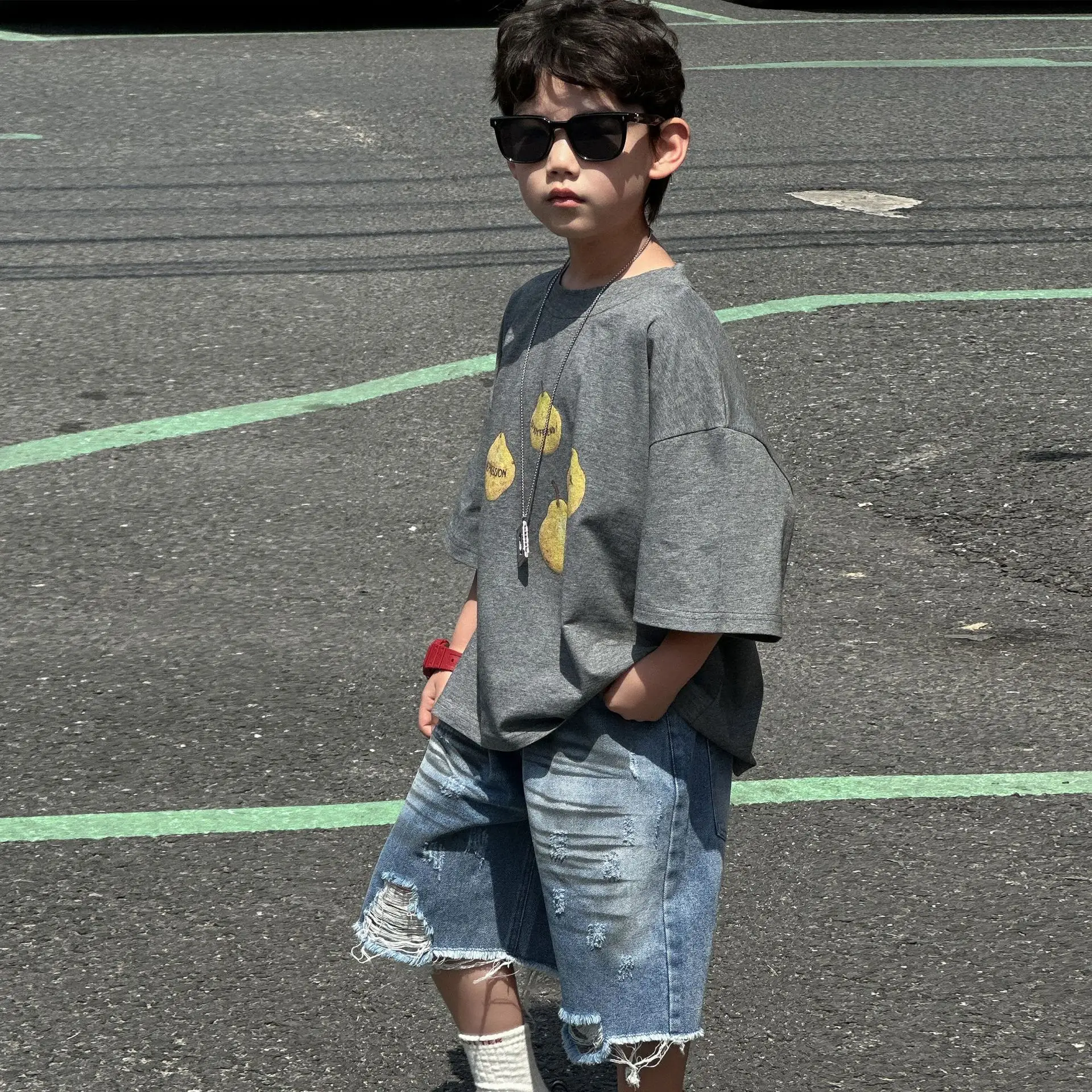 Boys Summer Cotton T-Shirt 2025 Short Sleeve Korean Style — feature 8
