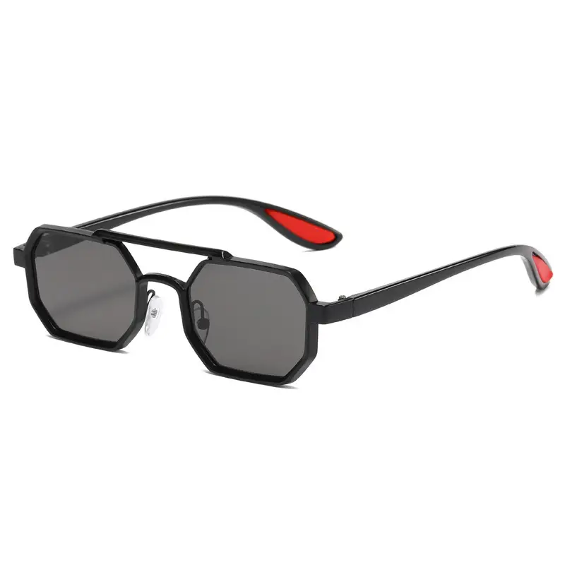Cross-border Retro Sun Glasses Metal Double Beam