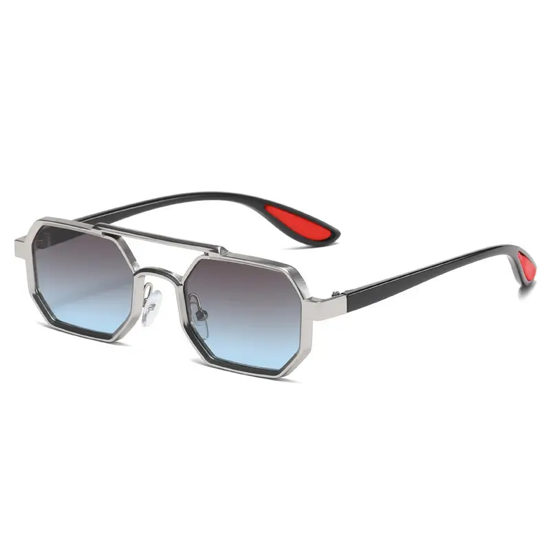 Cross-border Retro Sun Glasses Metal Double Beam - Image 11