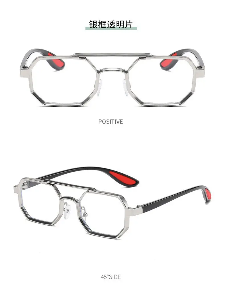 Cross-border Retro Sun Glasses Metal Double Beam β feature 19