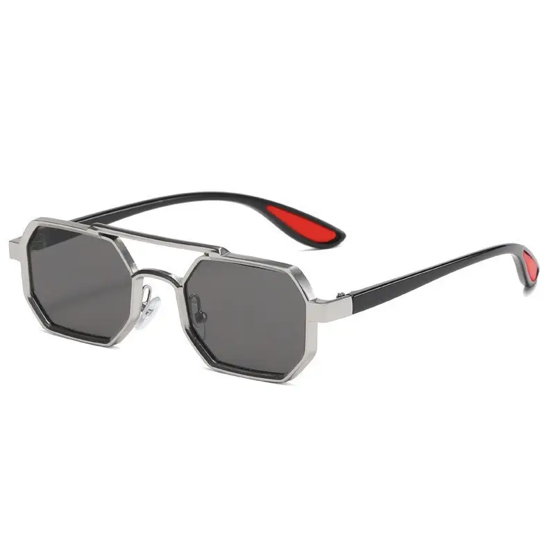 Cross-border Retro Sun Glasses Metal Double Beam - Image 3
