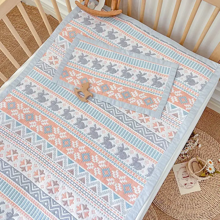 Baby Bed Sheet Old Coarse Cloth Bed Sheet Summer Mat Single Cotton 100 Cotton Soft Summer Mat Kindergarten Baby Maternal and Infant Category A