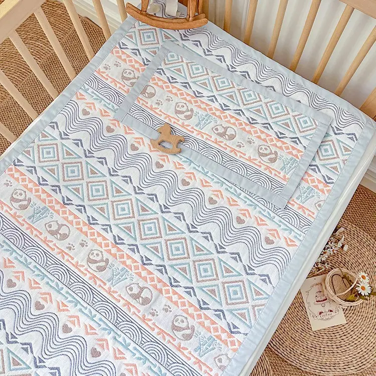 Baby Bed Sheet Old Coarse Cloth Bed Sheet Summer Mat Single Cotton 100 Cotton Soft Summer Mat Kindergarten Baby Maternal and Infant Category A