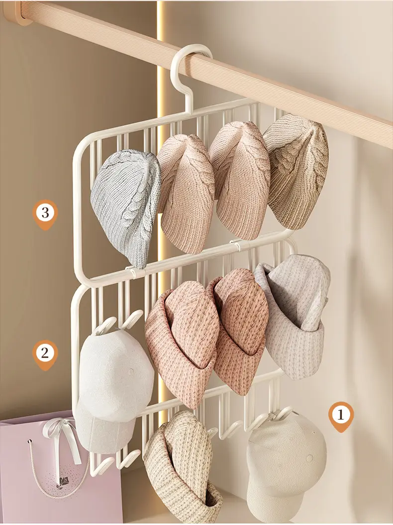 Wardrobe Hanging Rack for Hats Coats Boots 20cm Height — feature 5