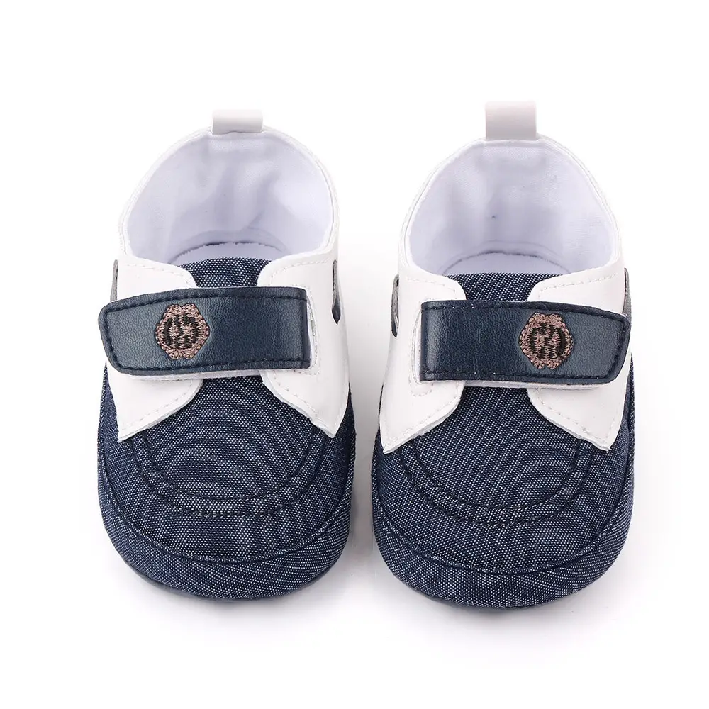 Baby Velcro Shoes Navy White Toddler Soft Sole