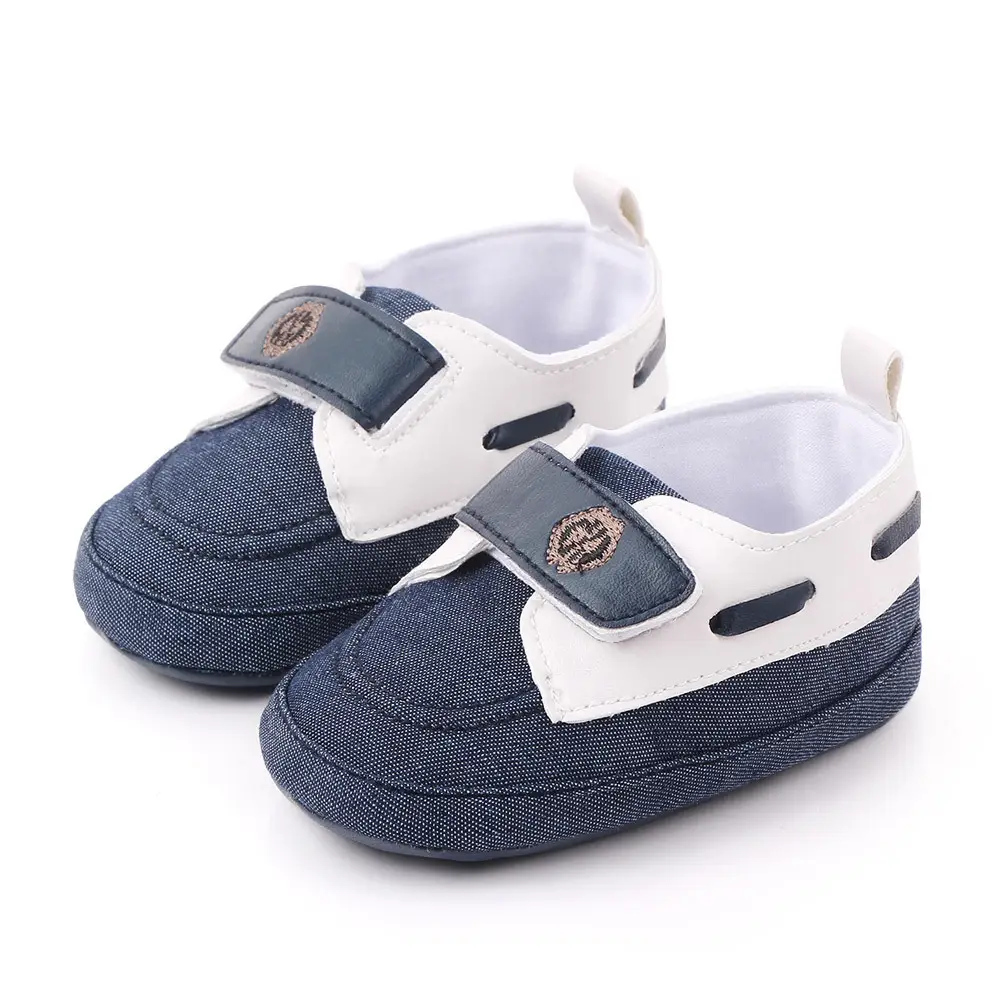 Baby Velcro Shoes Navy White Toddler Soft Sole — feature 4