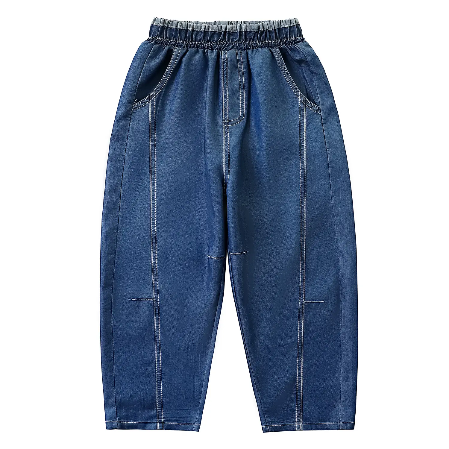 Blue Denim Fake Two-Waist Pants for Boys Summer 2025 - Image 6