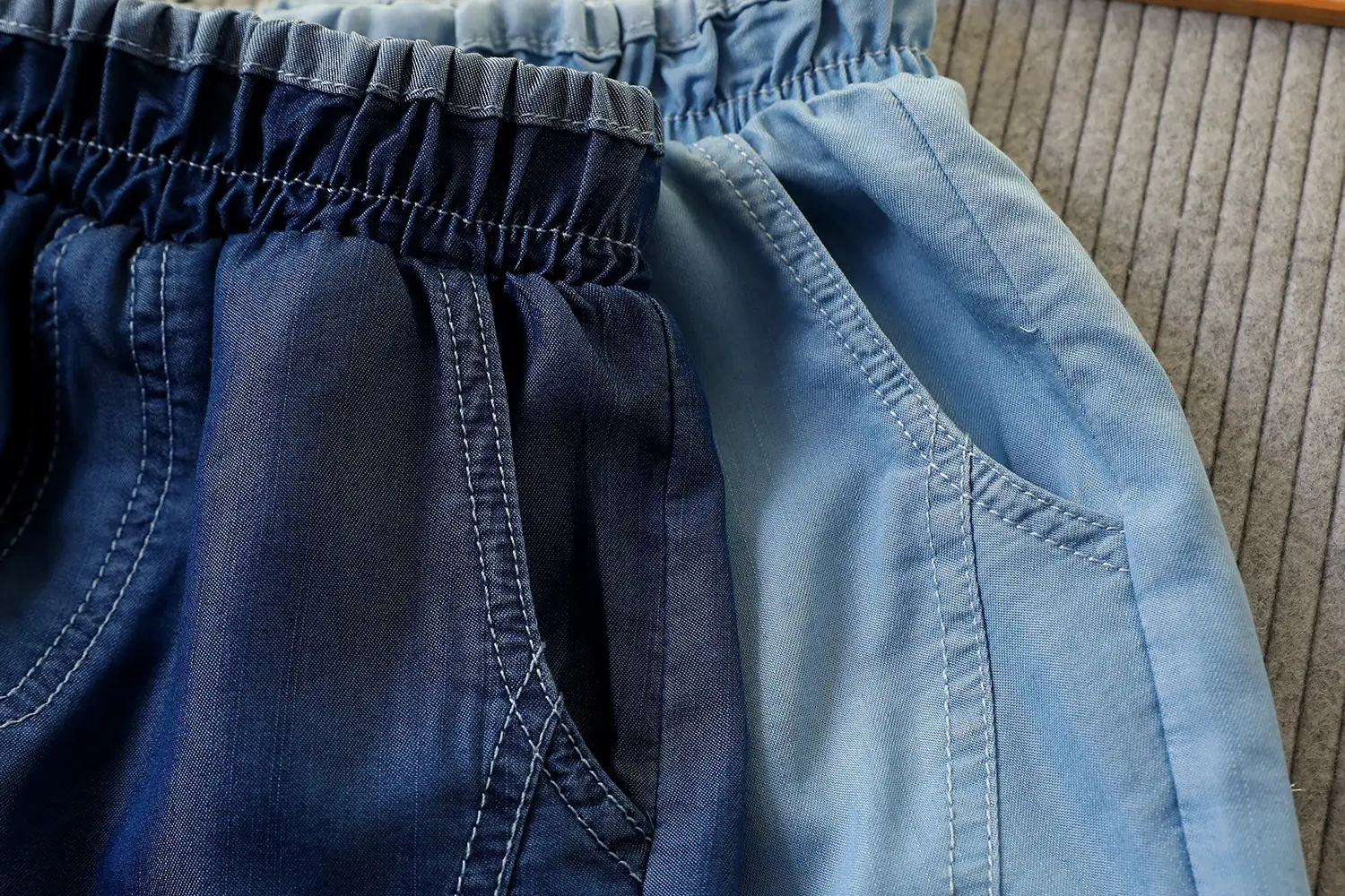 Blue Denim Fake Two-Waist Pants for Boys Summer 2025 — feature 19