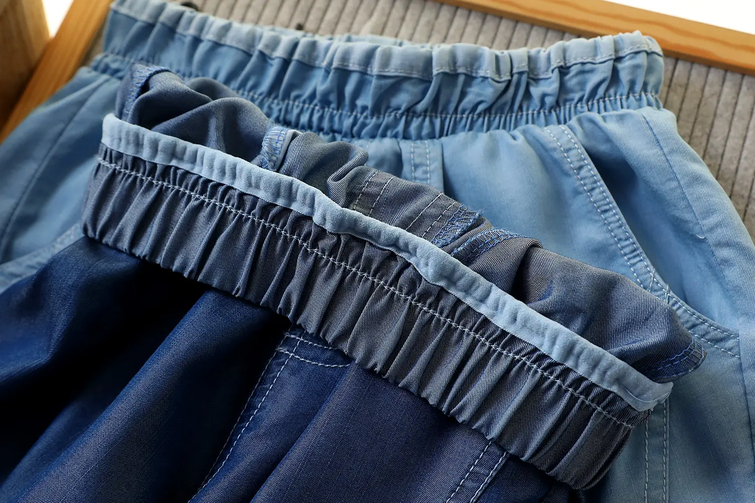 Blue Denim Fake Two-Waist Pants for Boys Summer 2025 — feature 5