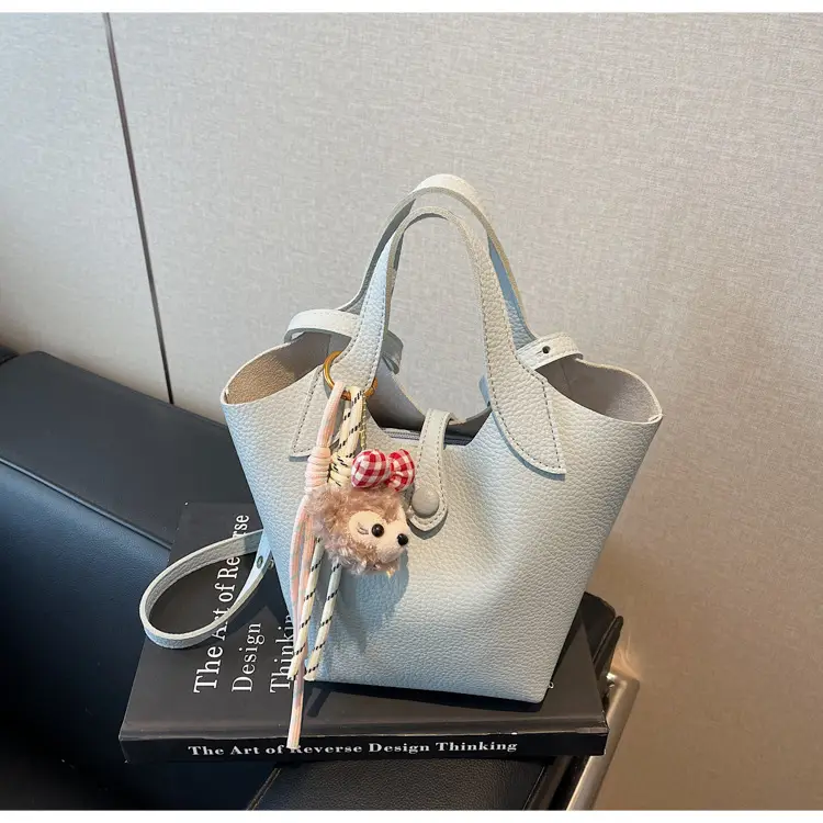 Women's Soft Leather Crossbody Bag with Cute Pom Pom Charm — feature 21