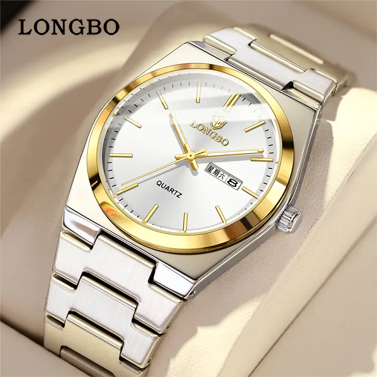 Longebo Ultra-Thin Quartz Watch Green Dial - Image 6