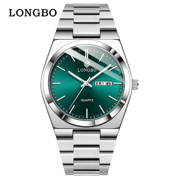 Longebo Ultra-Thin Quartz Watch Green Dial - Image 7