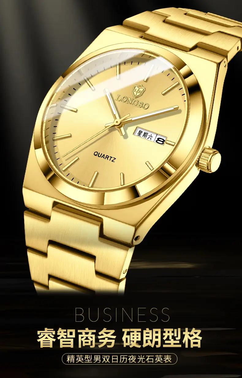 Longebo Ultra-Thin Quartz Watch Green Dial — feature 2