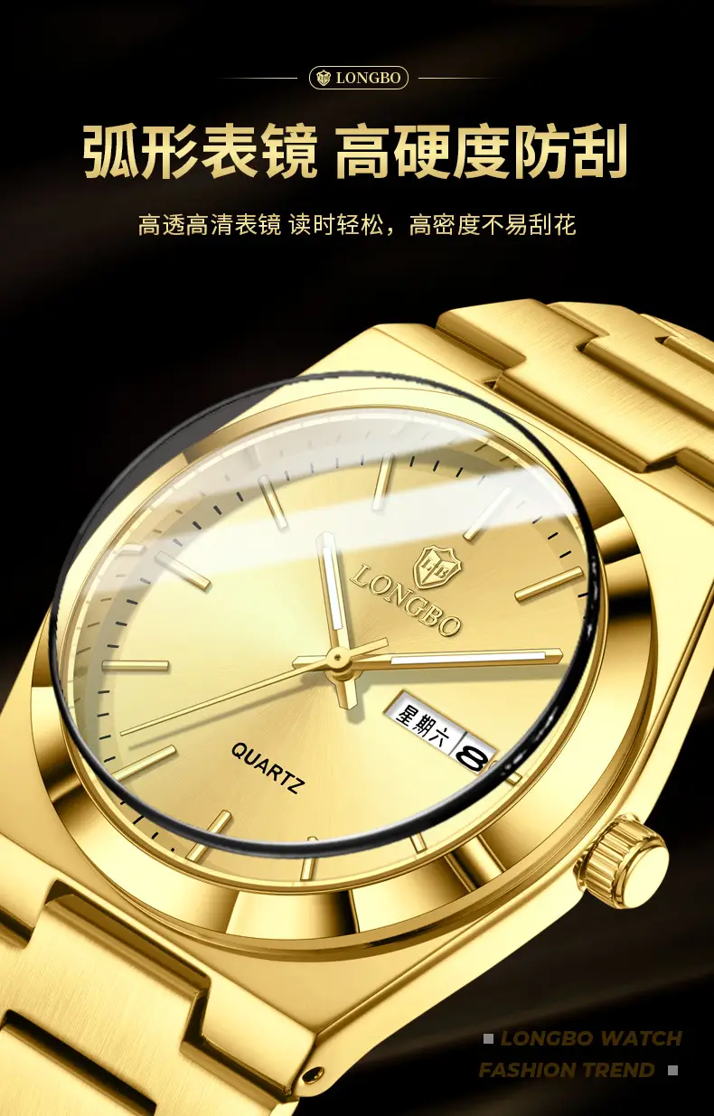 Longebo Ultra-Thin Quartz Watch Green Dial — feature 4