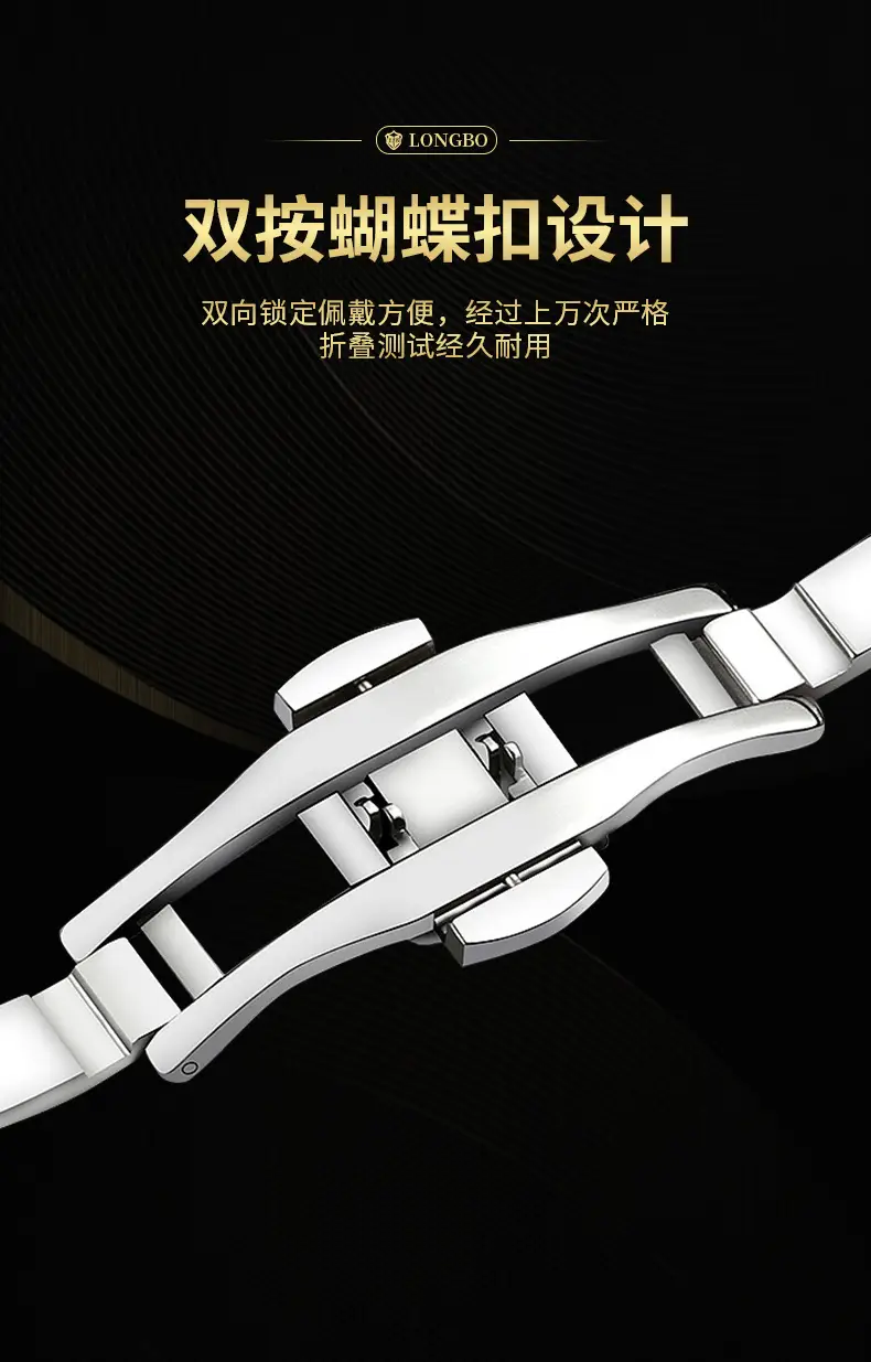Longebo Ultra-Thin Quartz Watch Green Dial — feature 8