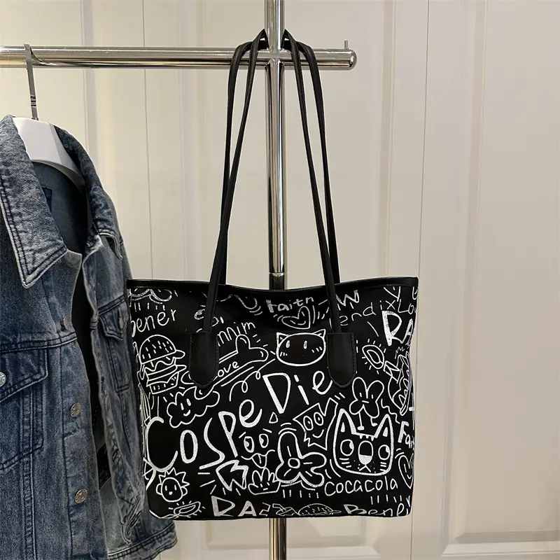Printed Graffiti Shoulder Bag for Women 2024 - Image 6