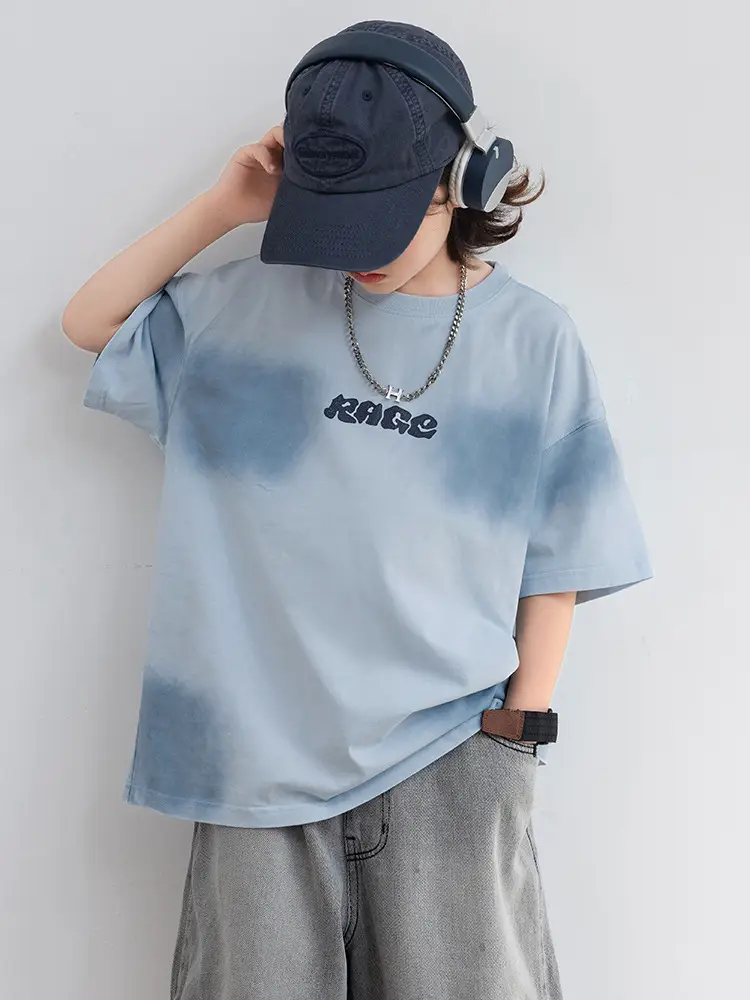 Boys T-shirt Light Blue 2025 New Arrival