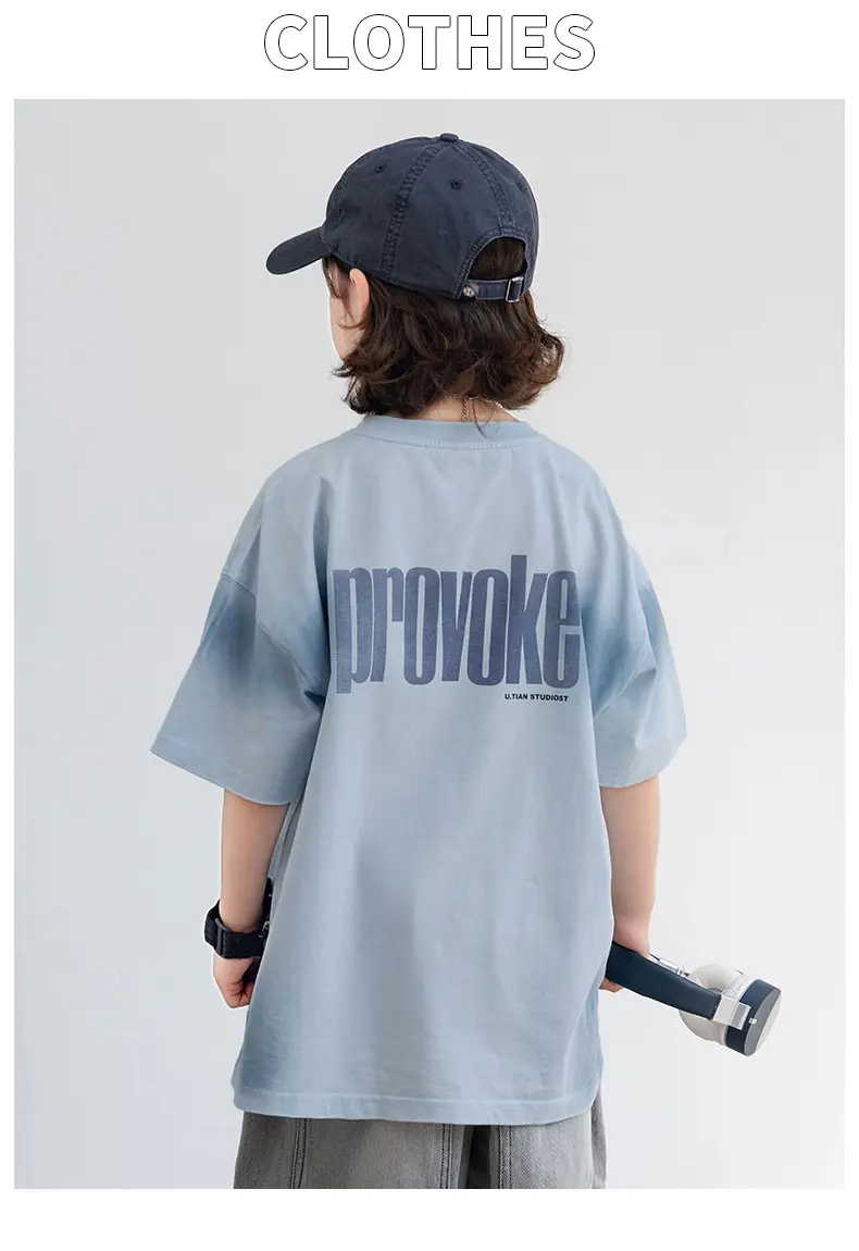 Boys T-shirt Light Blue 2025 New Arrival — feature 12