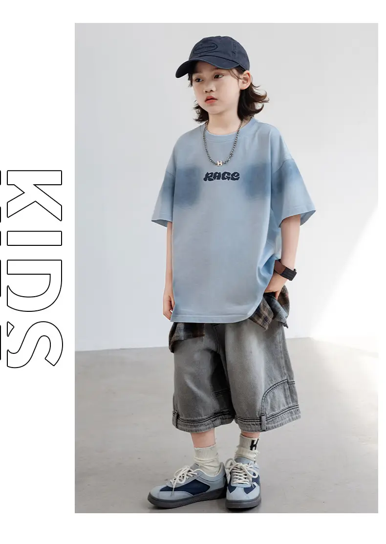 Boys T-shirt Light Blue 2025 New Arrival — feature 13