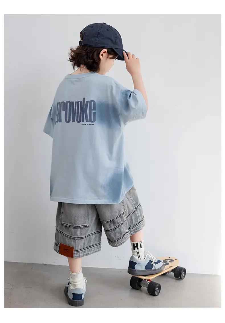 Boys T-shirt Light Blue 2025 New Arrival — feature 14