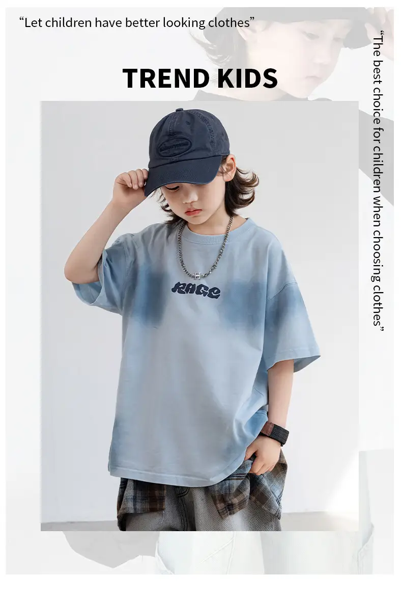 Boys T-shirt Light Blue 2025 New Arrival — feature 2
